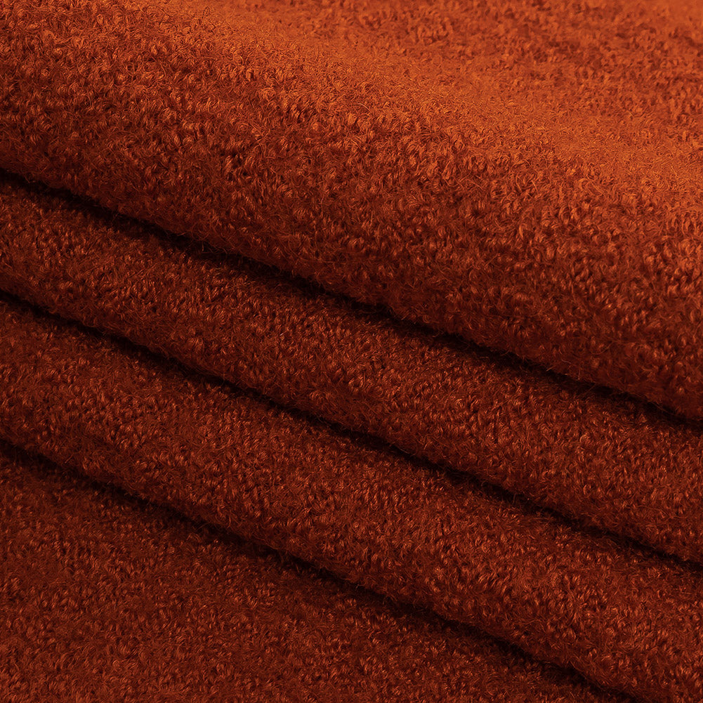 Boiled Wool Coating Fabric - Terracotta - Ketil Collection - Folded Boiled Wool Coating Fabric - Terracotta - Ketil Collection - Folded