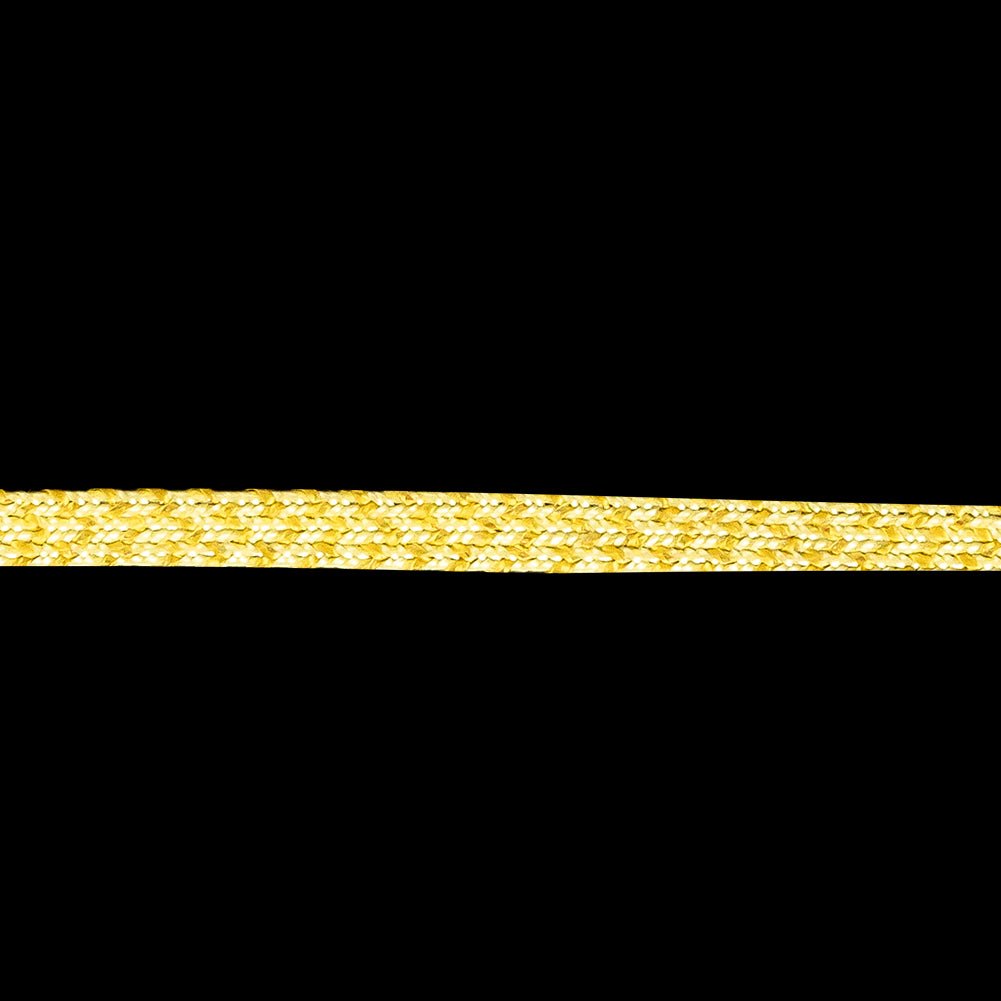 Clarified Butter and Gold Metallic Braided Trim - 0.2" Detail Clarified Butter and Gold Metallic Braided Trim - 0.2" Detail