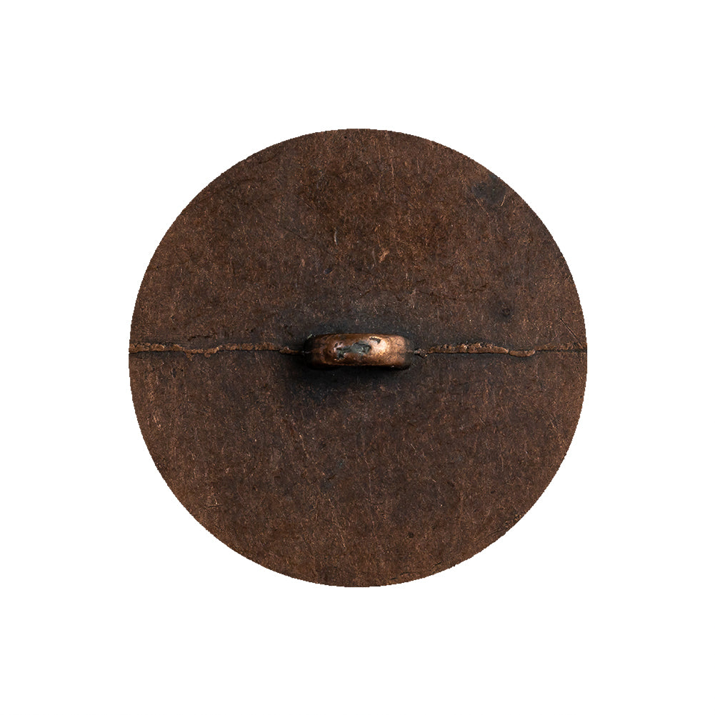 Italian Copper Floral Metal Shank Back Button - 40L/25.5mm Detail Italian Copper Floral Metal Shank Back Button - 40L/25.5mm Detail