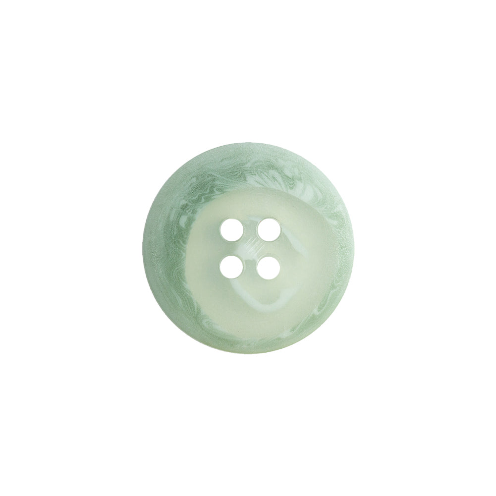 Transparent and Peridot Swirl 4-Hole Low Convex Button - 28L/18mm Transparent and Peridot Swirl 4-Hole Low Convex Button - 28L/18mm