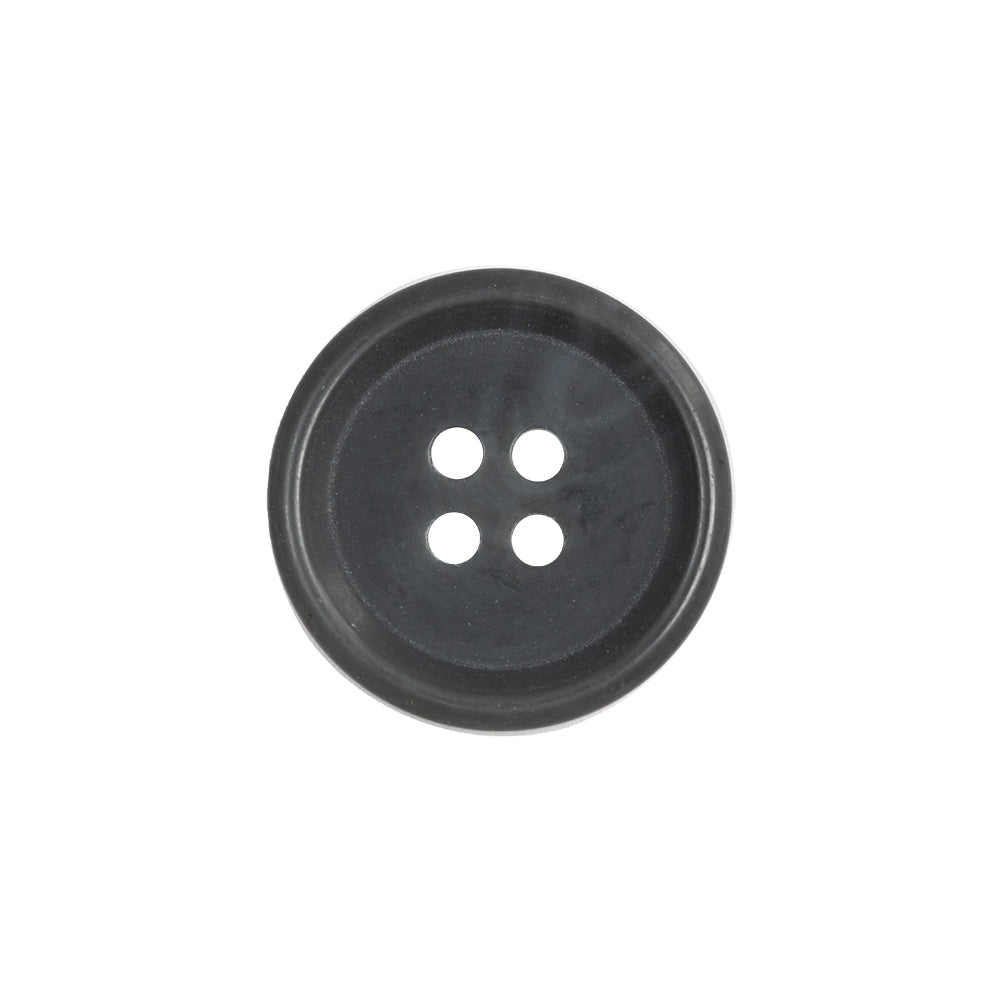 Gray Matte 4-Hole Tire Rimmed Plastic Button - 32L/20mm Gray Matte 4-Hole Tire Rimmed Plastic Button - 32L/20mm