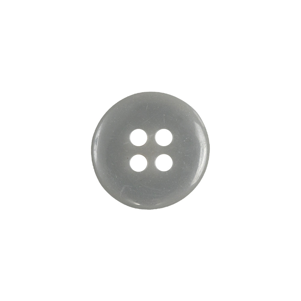 Matte Frost Gray 4-Hole Plastic Button - 24L/15mm Detail Matte Frost Gray 4-Hole Plastic Button - 24L/15mm Detail