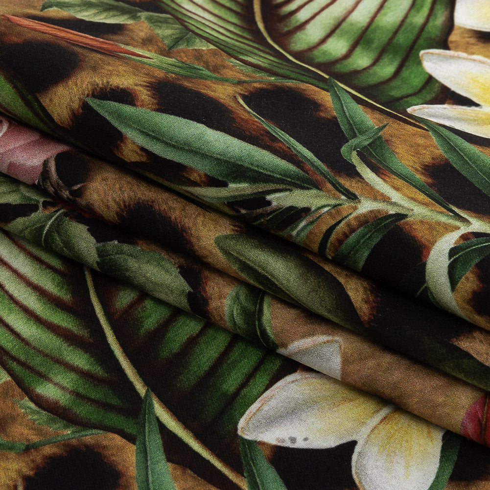 Mercerized Organic Egyptian Cotton Shirting - Floral and Fauna - Ravello Collection - Folded Mercerized Organic Egyptian Cotton Shirting - Floral and Fauna - Ravello Collection - Folded