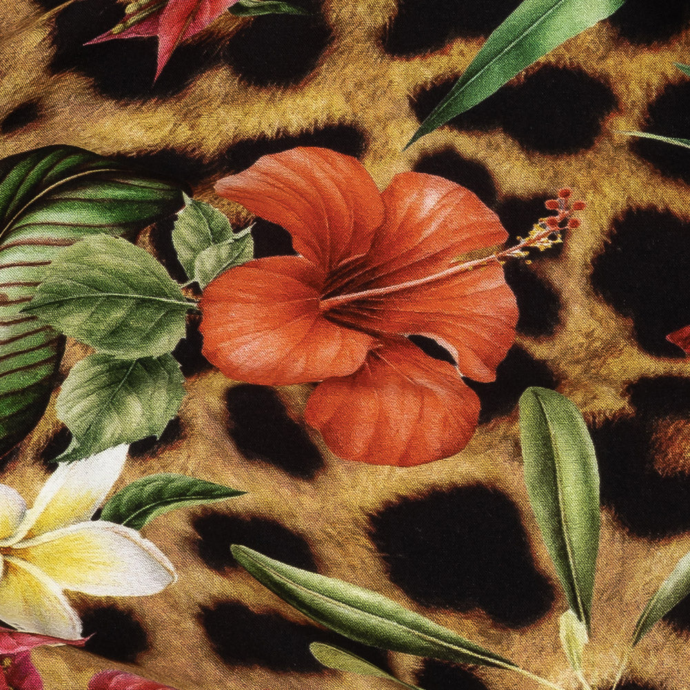Organic Viscose Batiste - Floral and Fauna - Loreto Collection - Detail Organic Viscose Batiste - Floral and Fauna - Loreto Collection - Detail