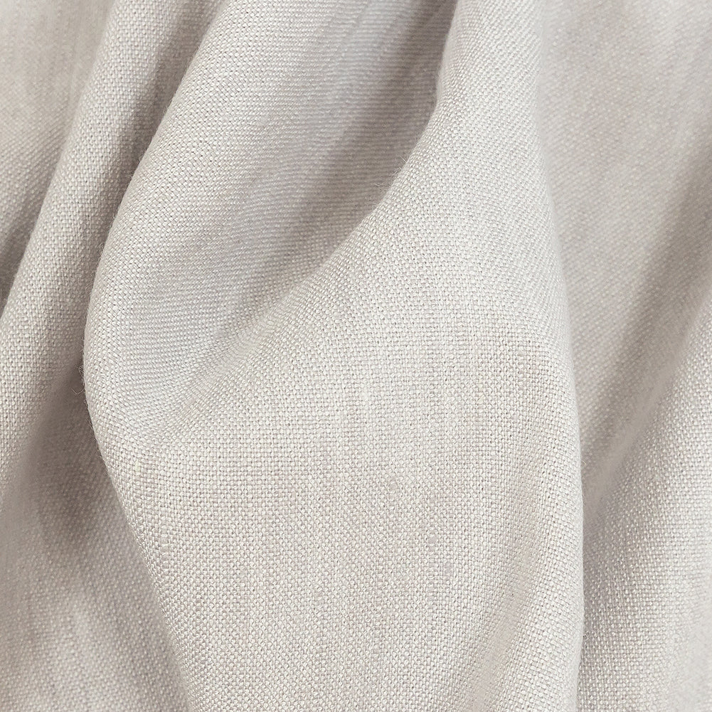 Heathered Light Gray Stretch Linen and Rayon Woven Detail Heathered Light Gray Stretch Linen and Rayon Woven Detail