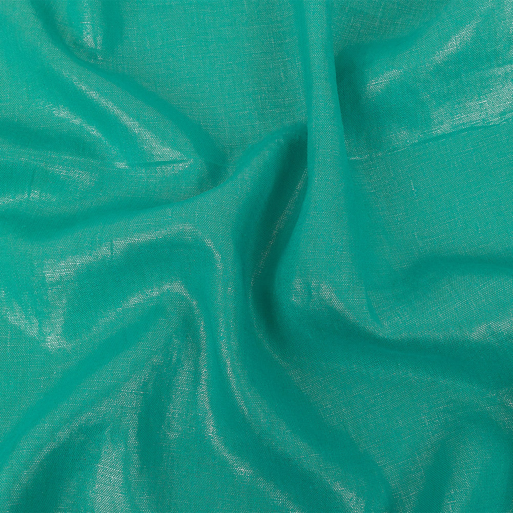 Medium Weight Linen Woven with Metallic Foiling - Mega Marine and Silver - Bianca Collection Medium Weight Linen Woven with Metallic Foiling - Mega Marine and Silver - Bianca Collection