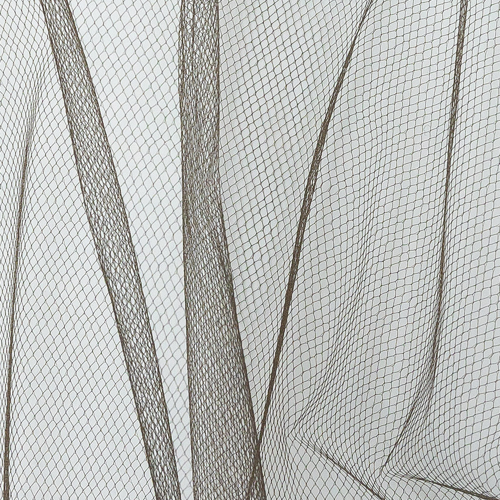 Oscar de la Renta Deep Brown Soft Nylon Tulle Detail Oscar de la Renta Deep Brown Soft Nylon Tulle Detail