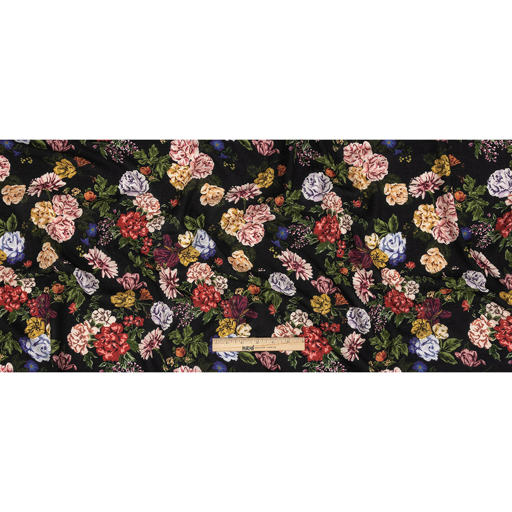 Mood Exclusive Black Floriferous Fantasy Spotted Viscose Jacquard Full Mood Exclusive Black Floriferous Fantasy Spotted Viscose Jacquard Full