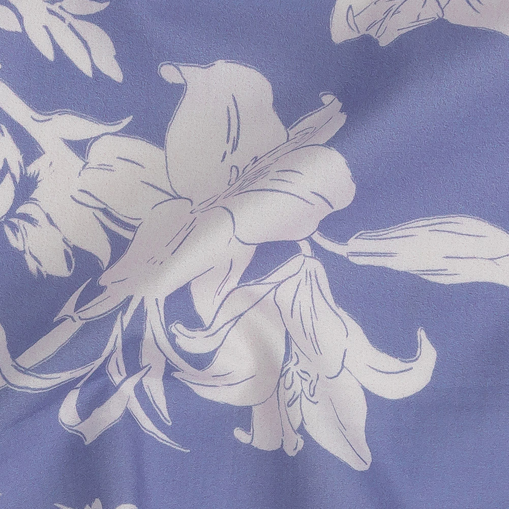 Cotton Poplin Print - Lilac and White Floral - Mood Exclusive Daylily Haze Detail Cotton Poplin Print - Lilac and White Floral - Mood Exclusive Daylily Haze Detail