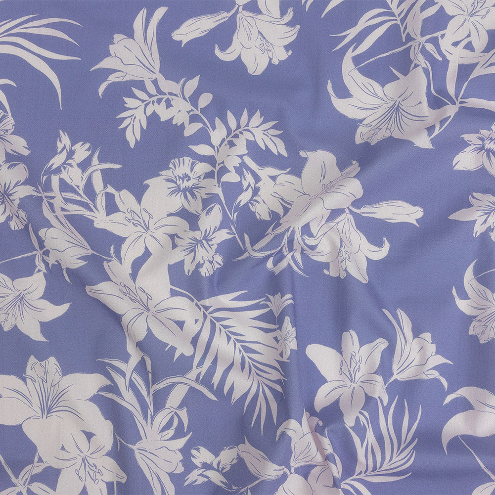 Cotton Poplin Print - Lilac and White Floral - Mood Exclusive Daylily Haze Cotton Poplin Print - Lilac and White Floral - Mood Exclusive Daylily Haze
