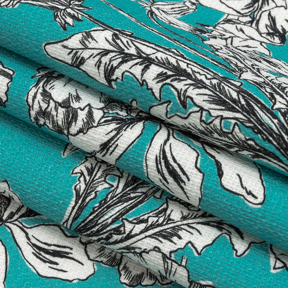 Mood Exclusive Turquoise Dandelion Drift Stretch Cotton Woven Folded Mood Exclusive Turquoise Dandelion Drift Stretch Cotton Woven Folded