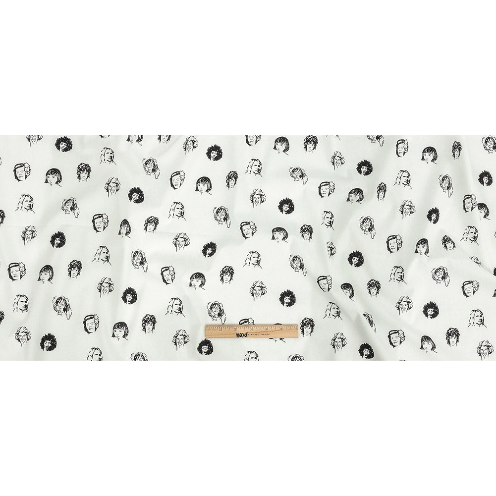 Mood Exclusive White Talking Heads Stretch Brushed Cotton Twill Full Mood Exclusive White Talking Heads Stretch Brushed Cotton Twill Full
