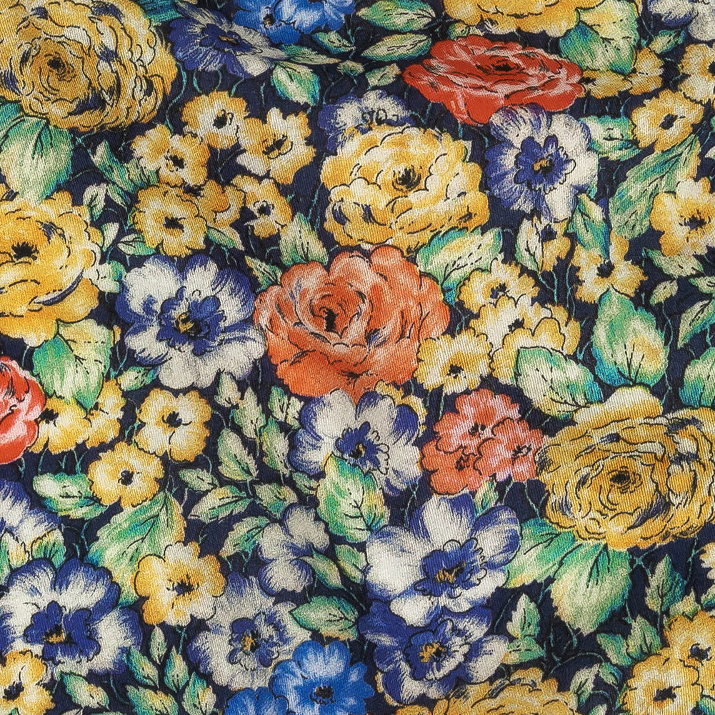 Mood Exclusive Navy Bountiful Blossoms Cotton Voile Detail Mood Exclusive Navy Bountiful Blossoms Cotton Voile Detail