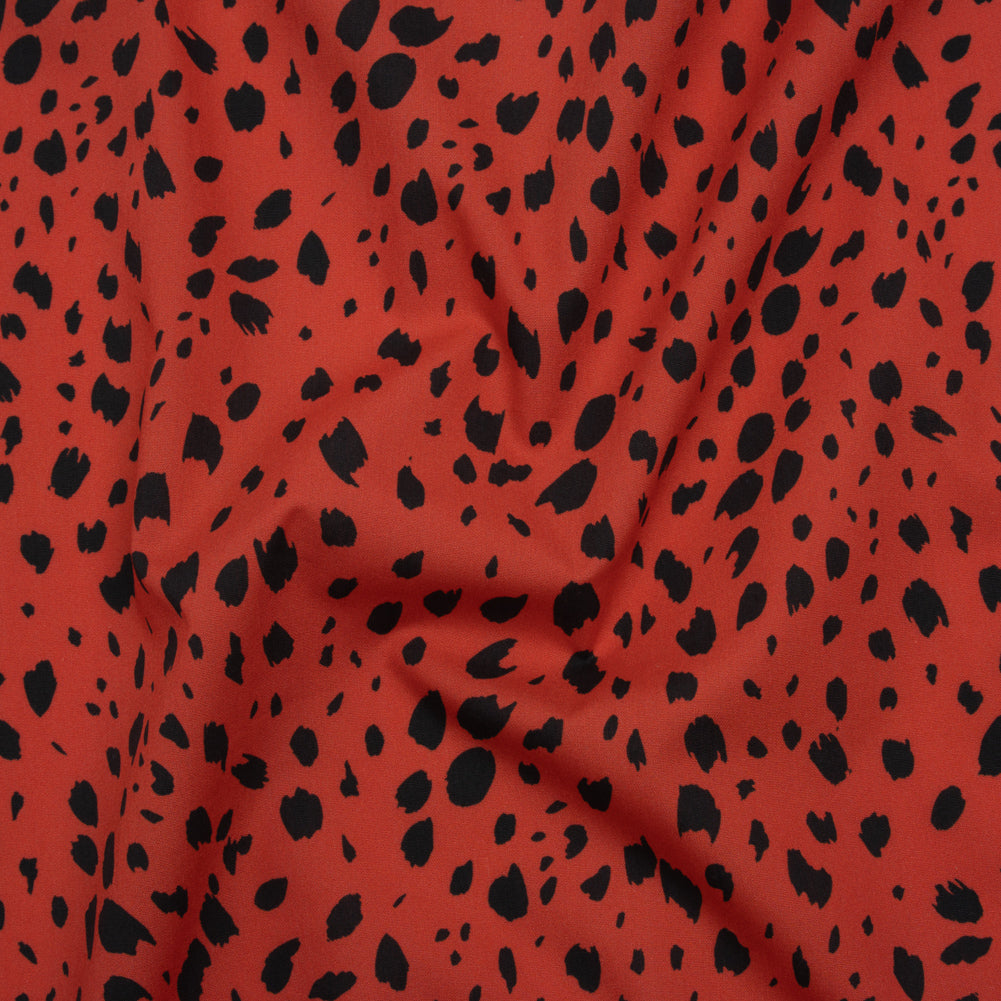 Mood Exclusive Red Dappled Daring Cotton Poplin Mood Exclusive Red Dappled Daring Cotton Poplin