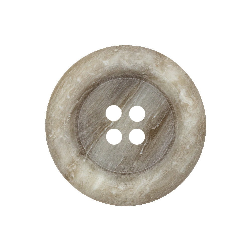 Timber Wolf and Agate Gray Matte Tire Shape Rim 4-Hole Plastic Button - 40L/25.5mm Timber Wolf and Agate Gray Matte Tire Shape Rim 4-Hole Plastic Button - 40L/25.5mm
