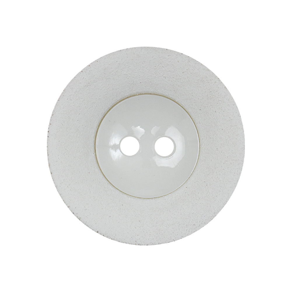White Shiny Two-Hole Button with Matte Textured Concaving Rim - 44L/28mm White Shiny Two-Hole Button with Matte Textured Concaving Rim - 44L/28mm