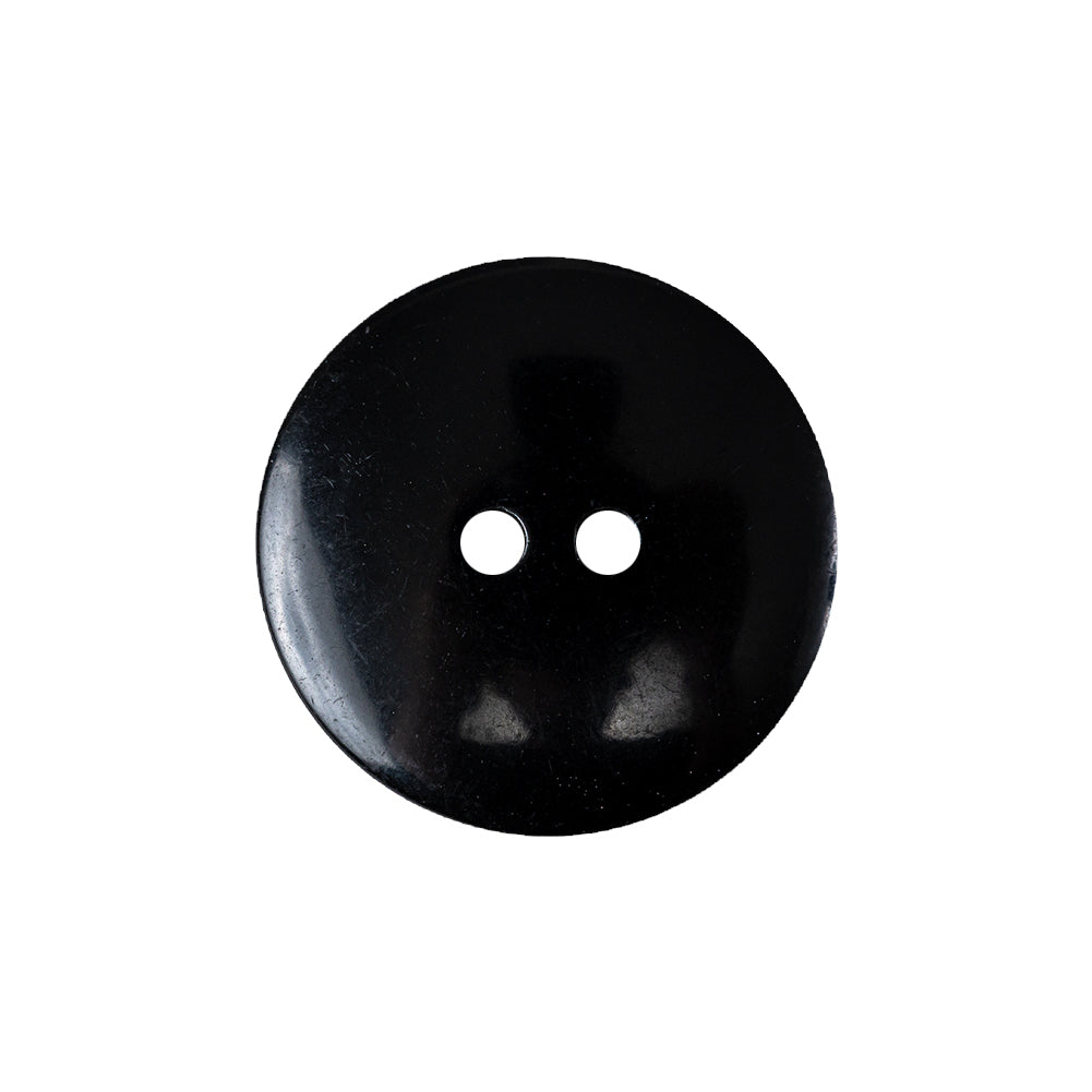 Carbon Black 2-Hole Channel Style Plastic Button - 36L/23mm Detail Carbon Black 2-Hole Channel Style Plastic Button - 36L/23mm Detail