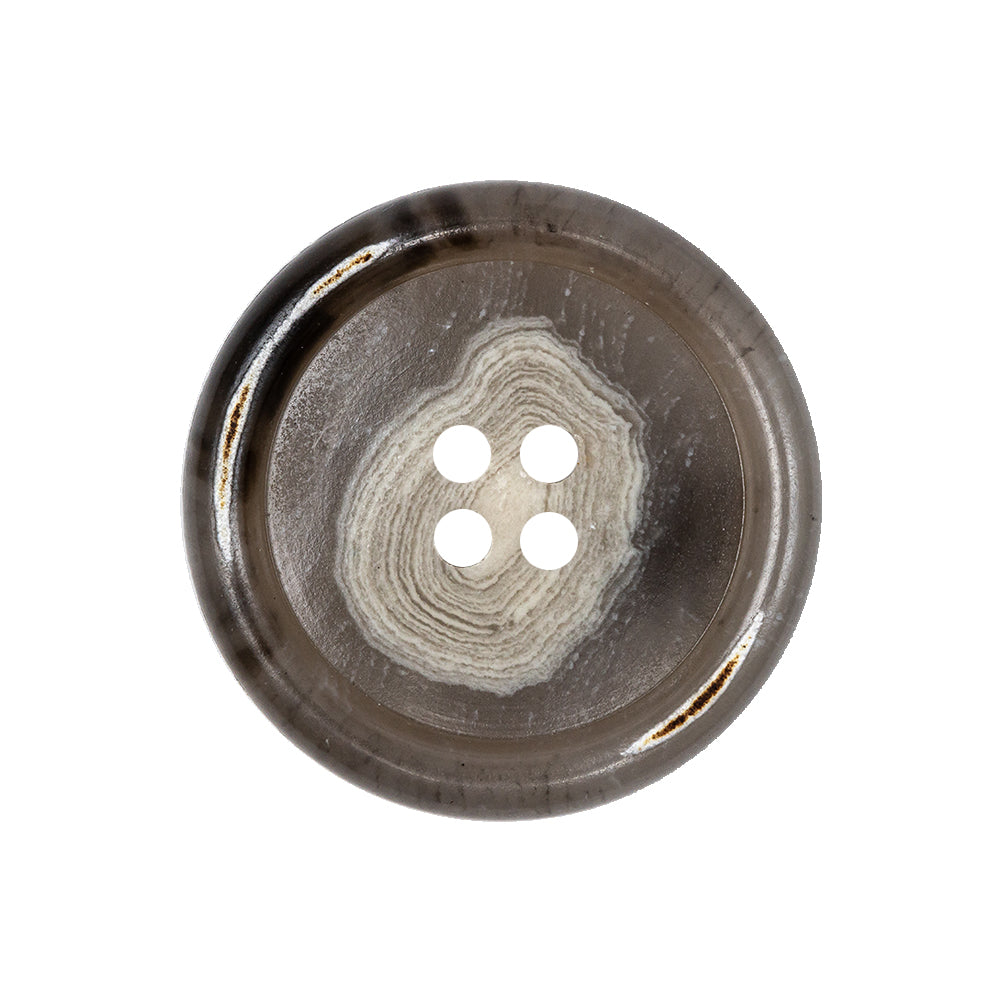 Beige, Gray and Brown Swirl Weathered 4-Hole Plastic Button - 40L/25.5mm Beige, Gray and Brown Swirl Weathered 4-Hole Plastic Button - 40L/25.5mm
