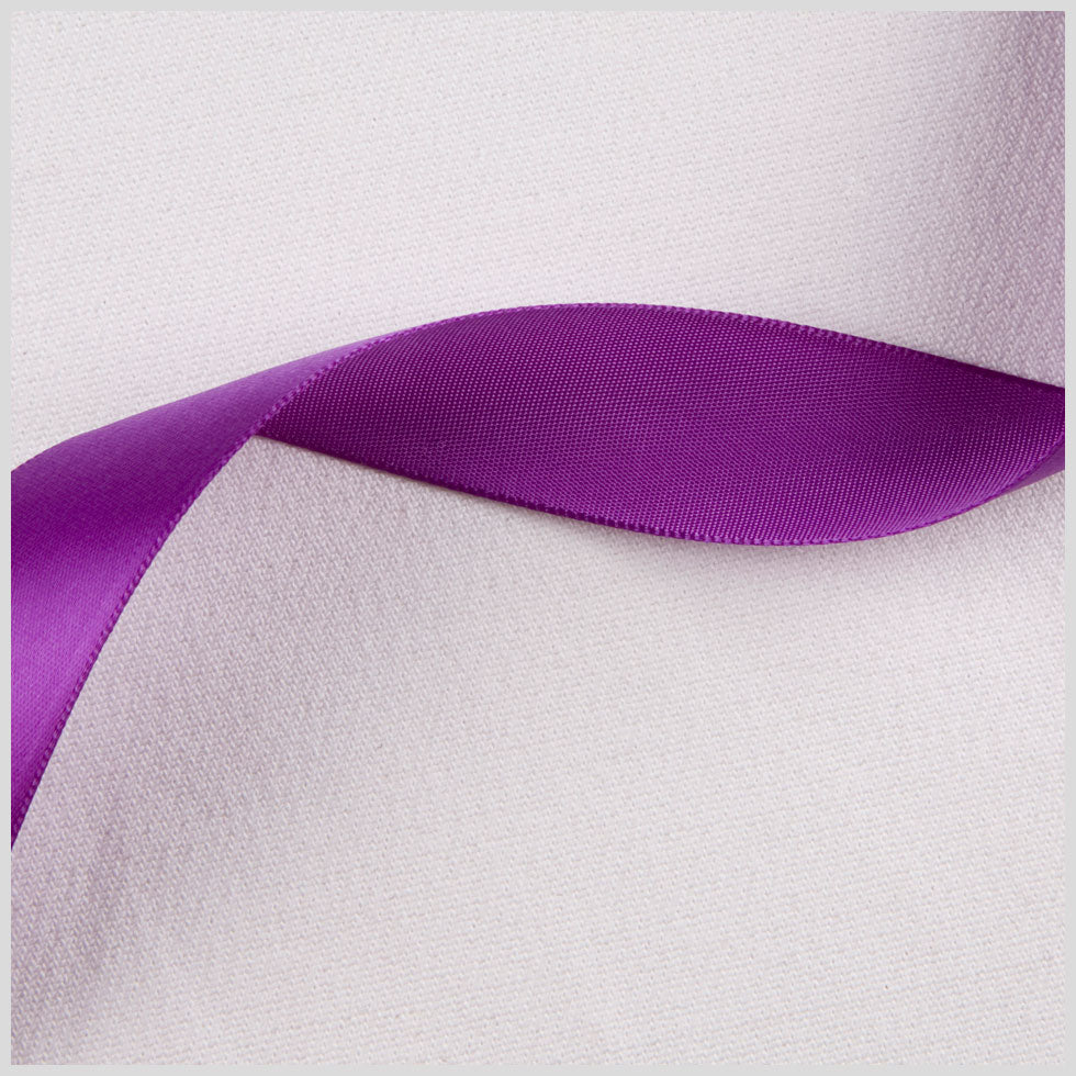 7/8" Purple Single Face Satin Ribbon 7/8" Purple Single Face Satin Ribbon