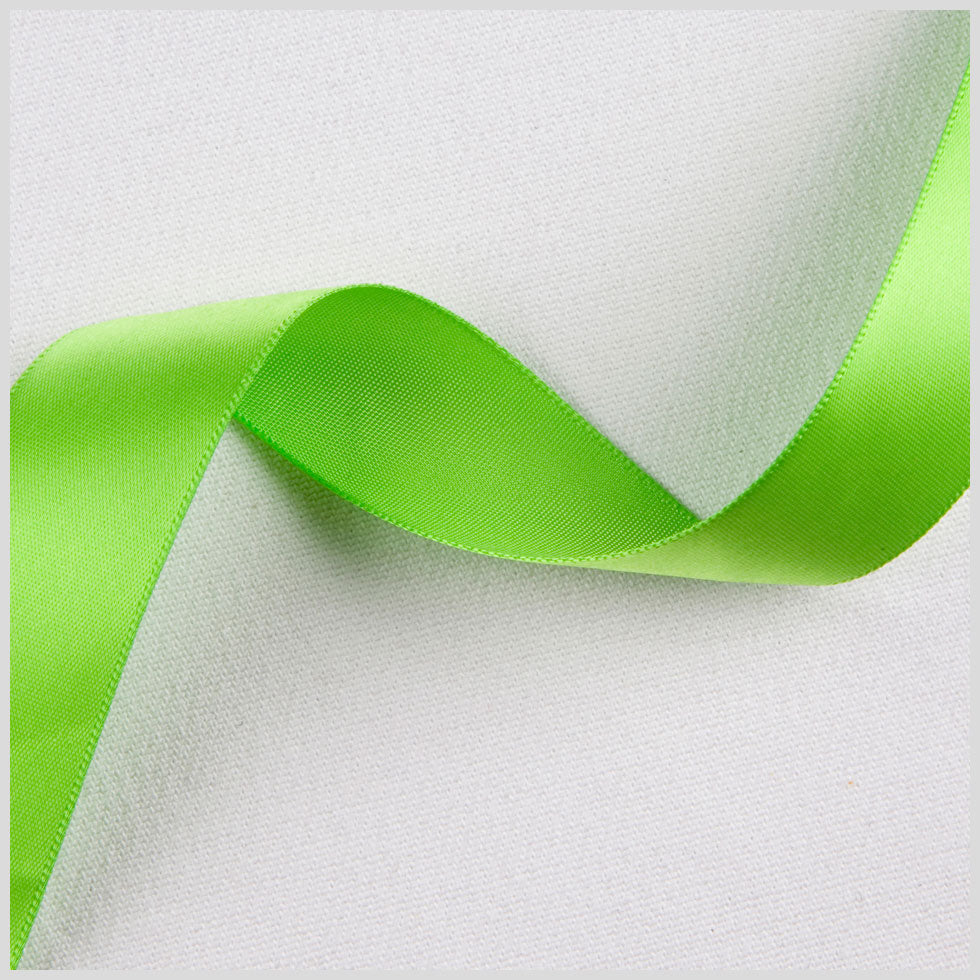 7/8" Apple Green Single Face Satin Ribbon 7/8" Apple Green Single Face Satin Ribbon