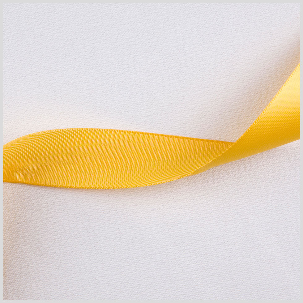 7/8" Yellow Gold Single Face Satin Ribbon 7/8" Yellow Gold Single Face Satin Ribbon