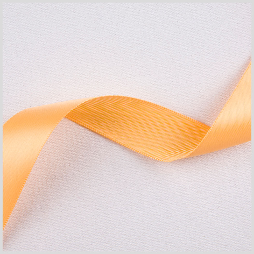 7/8" Tangerine Single Face Satin Ribbon 7/8" Tangerine Single Face Satin Ribbon