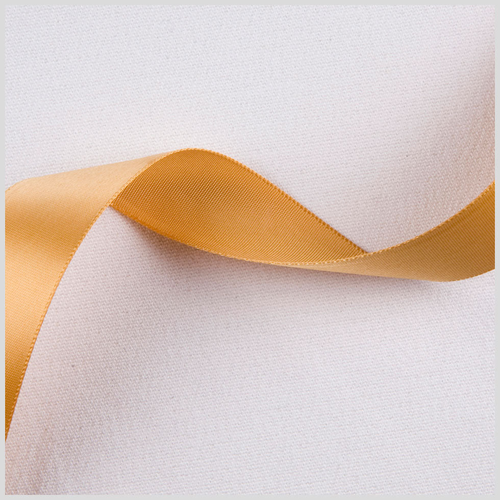 7/8" Old Gold Single Face Satin Ribbon 7/8" Old Gold Single Face Satin Ribbon