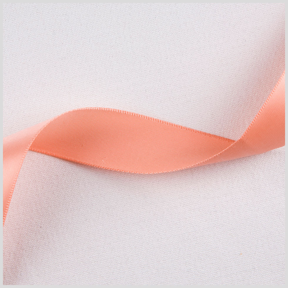 7/8" Peach Single Face Satin Ribbon 7/8" Peach Single Face Satin Ribbon