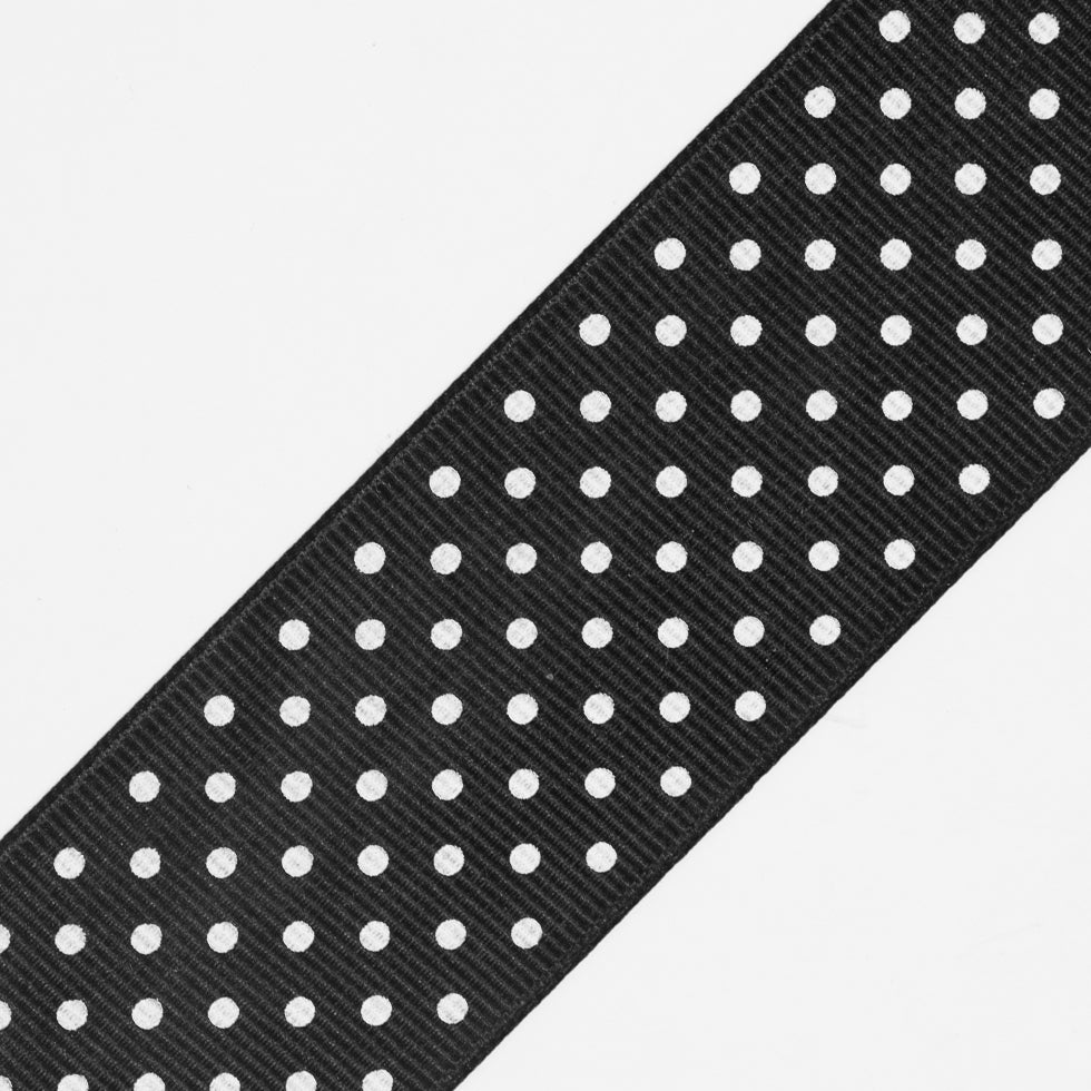 Black Polka Dot Grosgrain Ribbon Detail Black Polka Dot Grosgrain Ribbon Detail