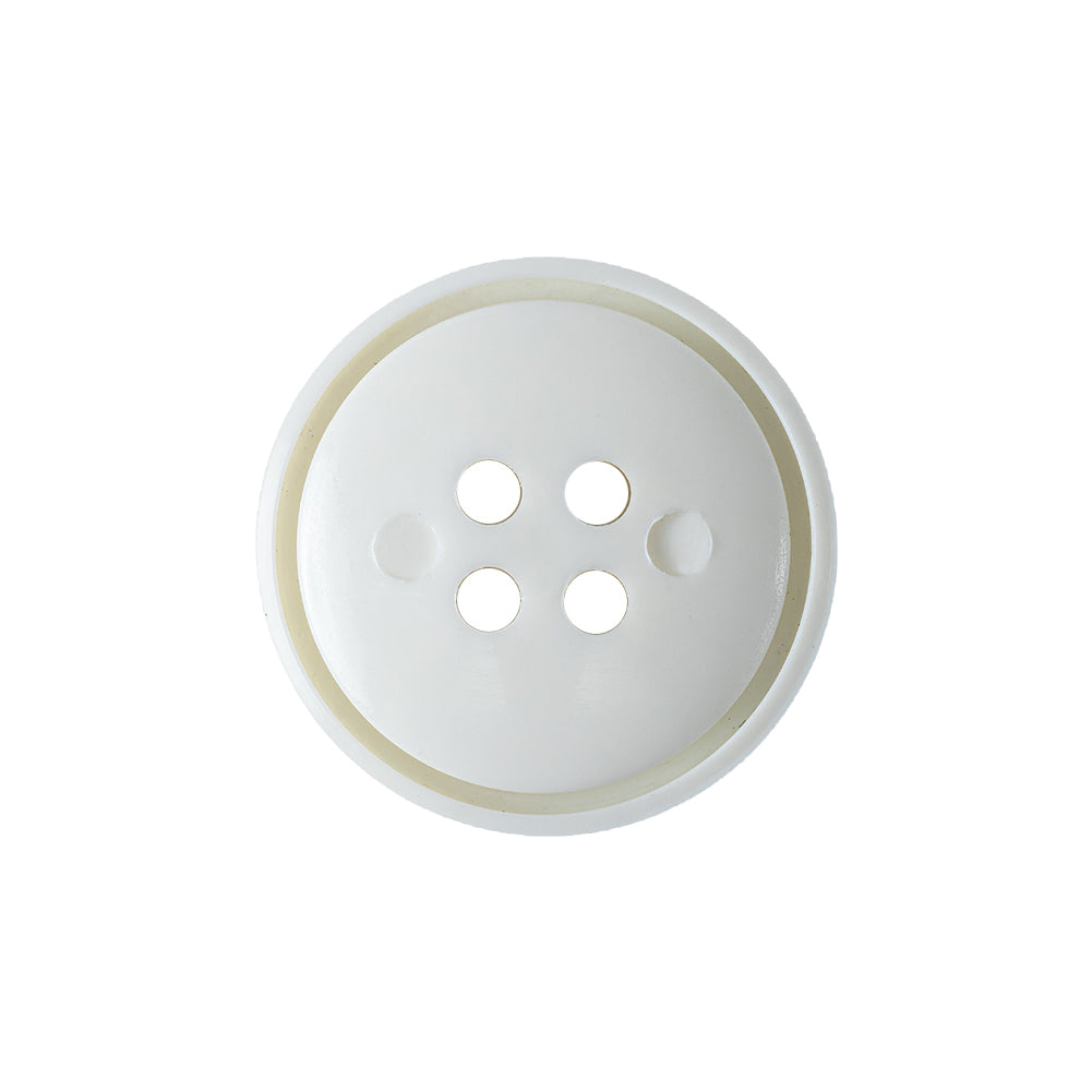 Milky Way White 4-Hole Plastic Button - 36L/23mm Detail Milky Way White 4-Hole Plastic Button - 36L/23mm Detail