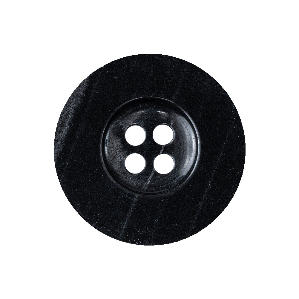 Black Beauty and Disco Ball Iridescent 4-Hole Plastic Button with Wide Rim - 40L/25.5mm Black Beauty and Disco Ball Iridescent 4-Hole Plastic Button with Wide Rim - 40L/25.5mm