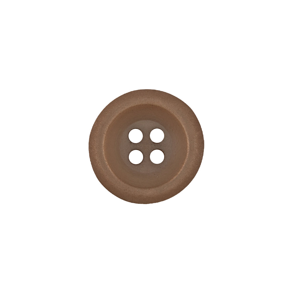 Italian Amphora Tan Iridescent Rolled Rim 4-Hole Plastic Button - 24L/15mm Italian Amphora Tan Iridescent Rolled Rim 4-Hole Plastic Button - 24L/15mm