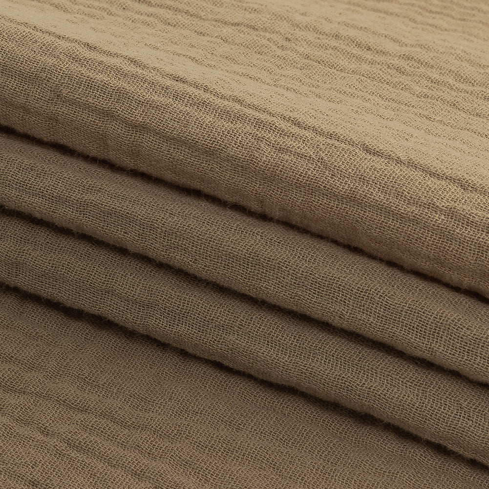 Double Cotton Gauze - Taupe - Talamanca Collection Detail Double Cotton Gauze - Taupe - Talamanca Collection Detail
