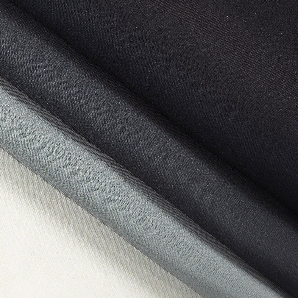 Milly White to Black Ombre Polyester Georgette Folded Milly White to Black Ombre Polyester Georgette Folded