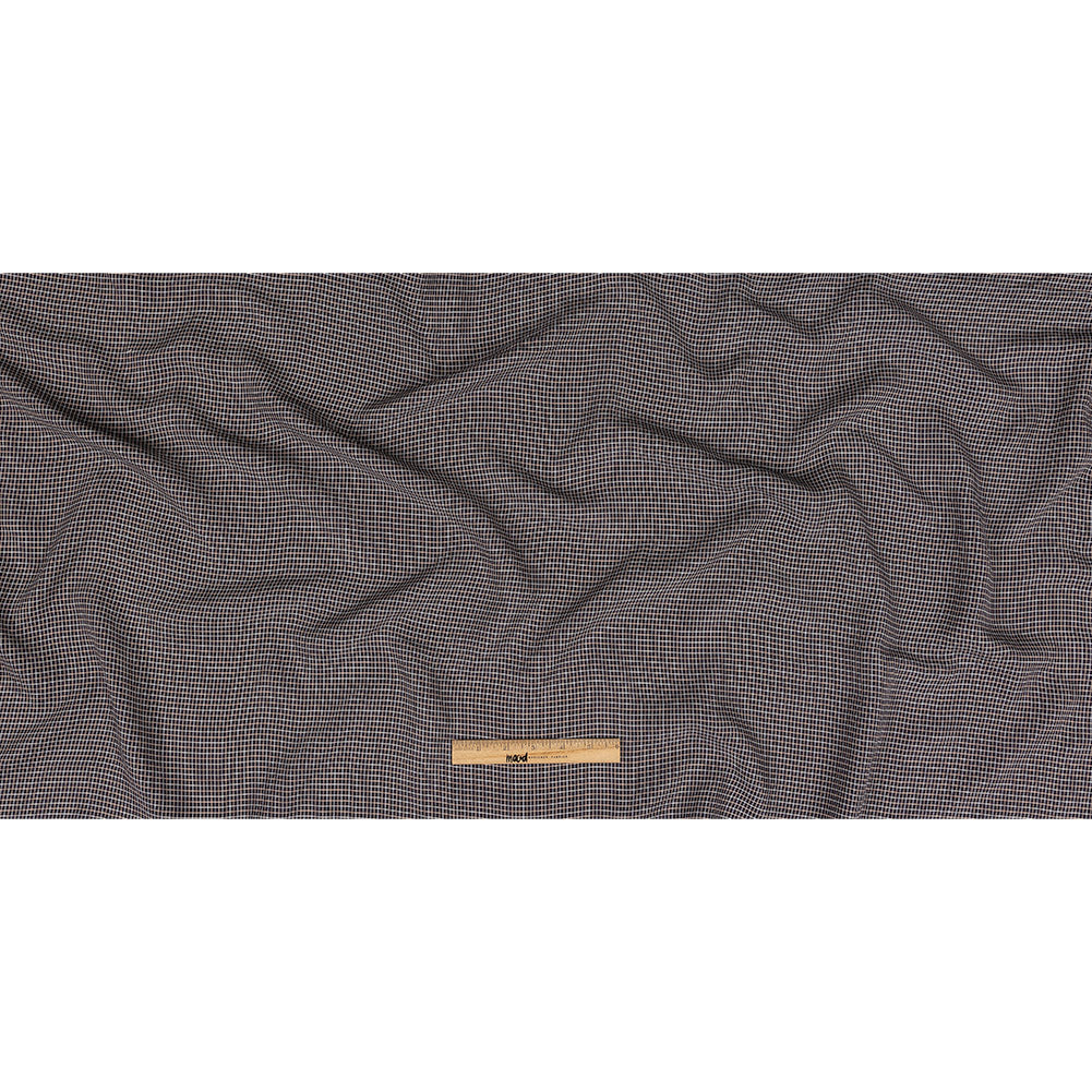 Parisian Night, Peach and Nimbus Cloud Tattersall Check Washed Viscose Twill Folded Parisian Night, Peach and Nimbus Cloud Tattersall Check Washed Viscose Twill Folded