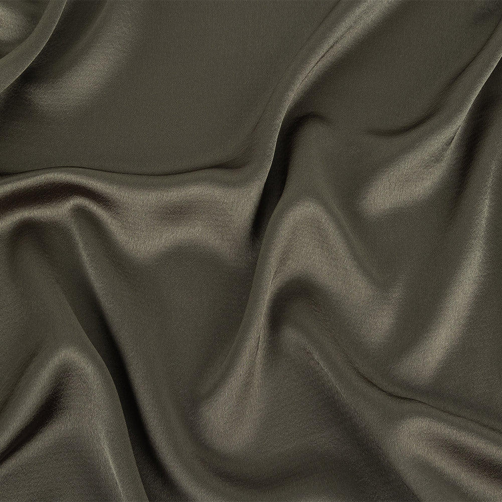Army Green Satin-Faced Crepe Army Green Satin-Faced Crepe