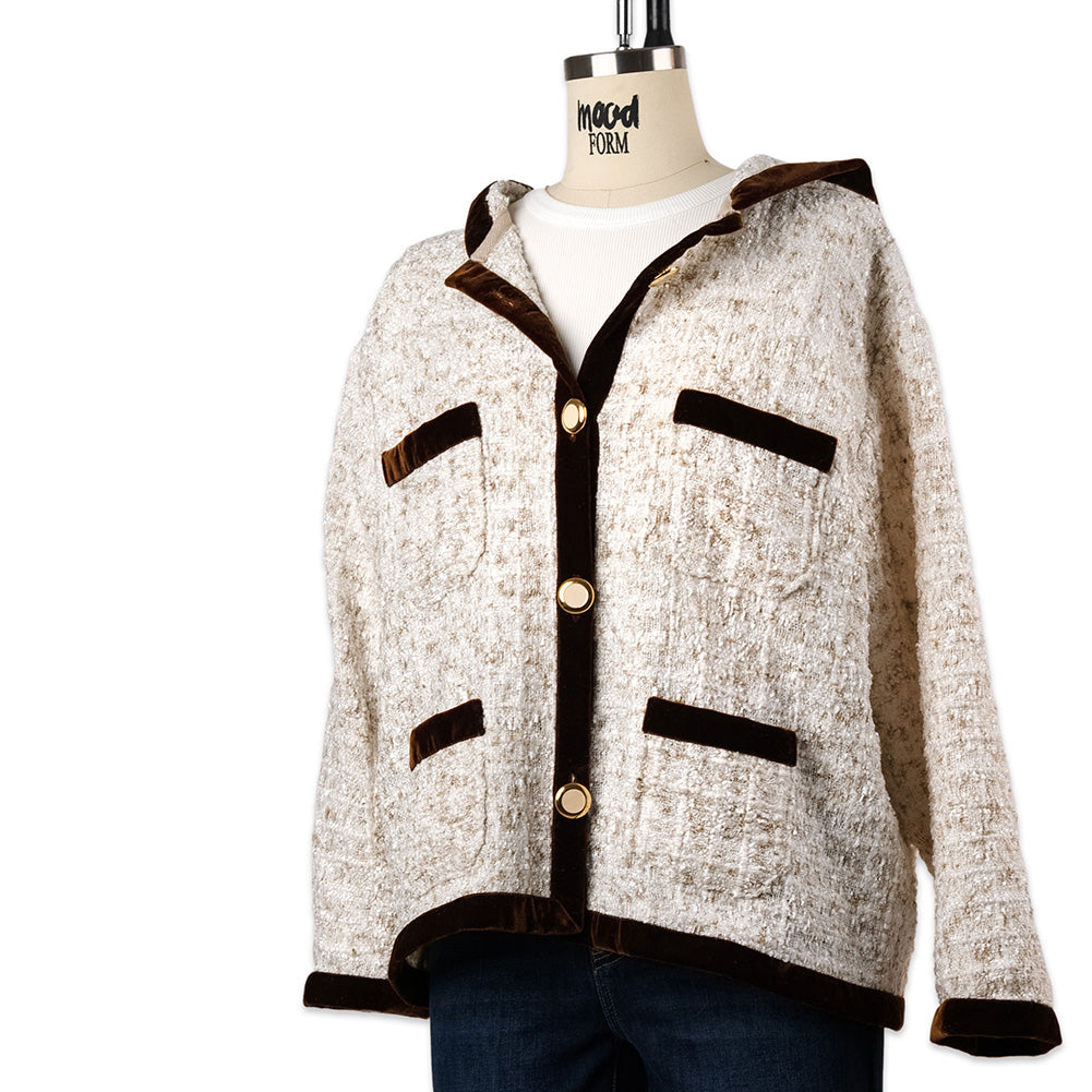 Newcastle Beige and White Viscose and Acrylic Chenille Tweed - Blog Newcastle Beige and White Viscose and Acrylic Chenille Tweed - Blog