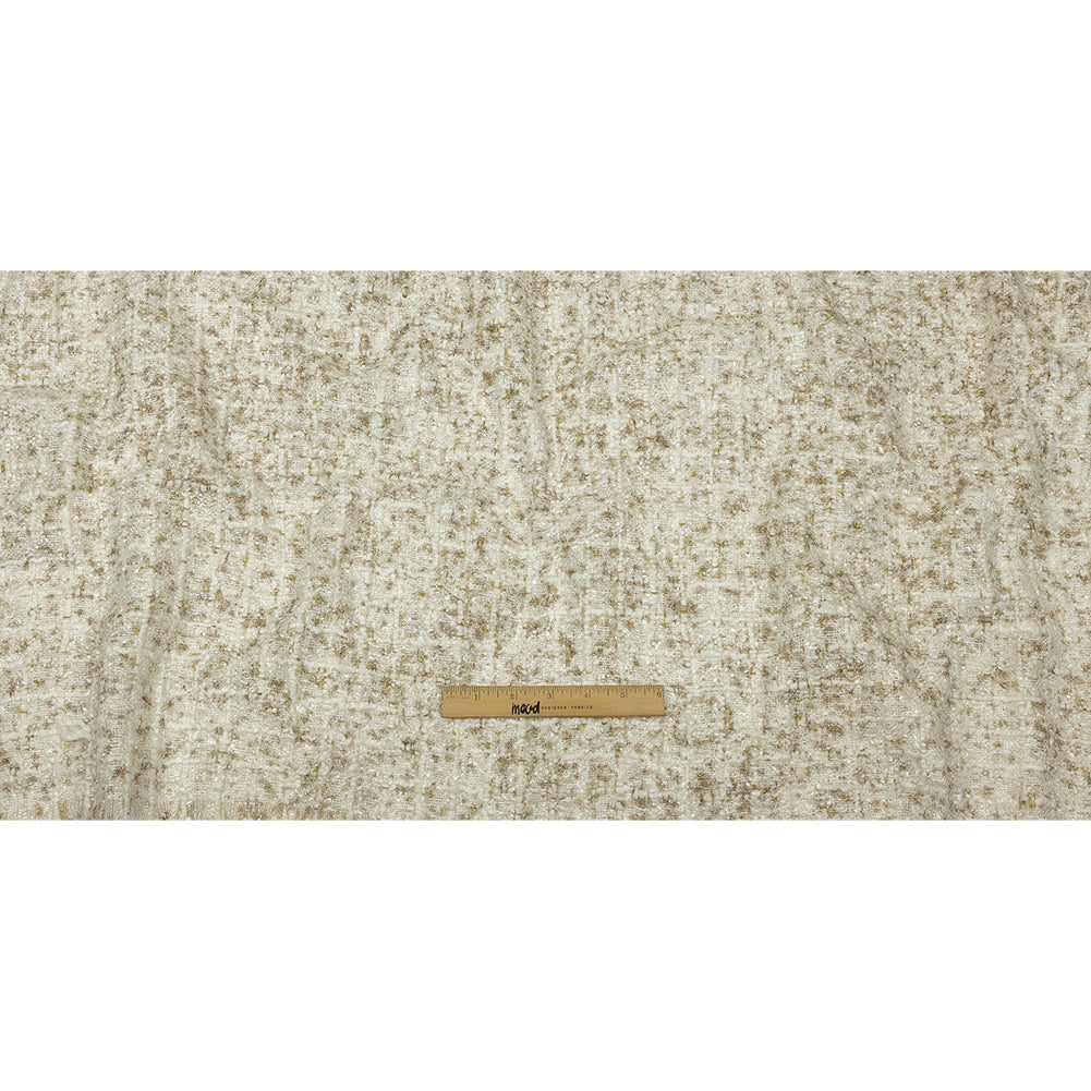 Newcastle Beige and White Viscose and Acrylic Chenille Tweed Drape Newcastle Beige and White Viscose and Acrylic Chenille Tweed Drape