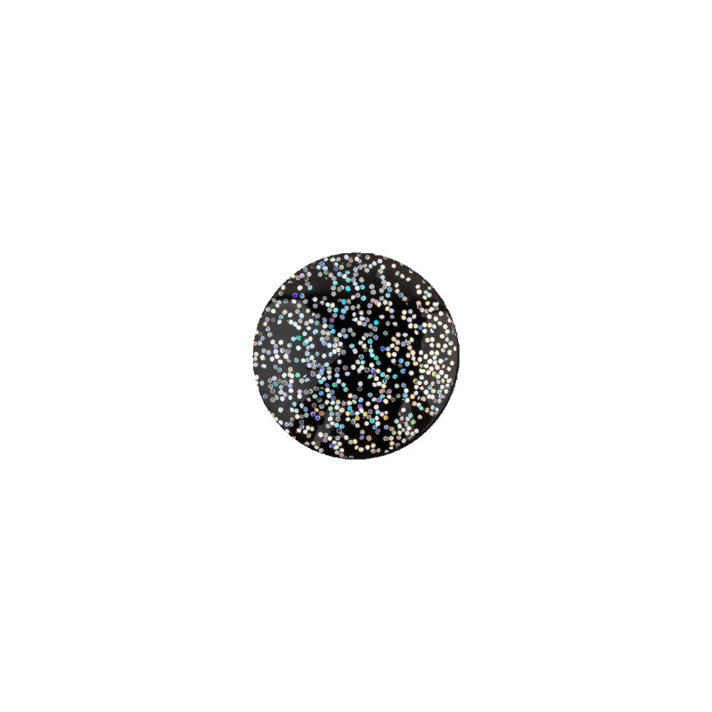 Black Rainbow Glitter Translucent Shank Back Button - 18L/11.5mm Black Rainbow Glitter Translucent Shank Back Button - 18L/11.5mm
