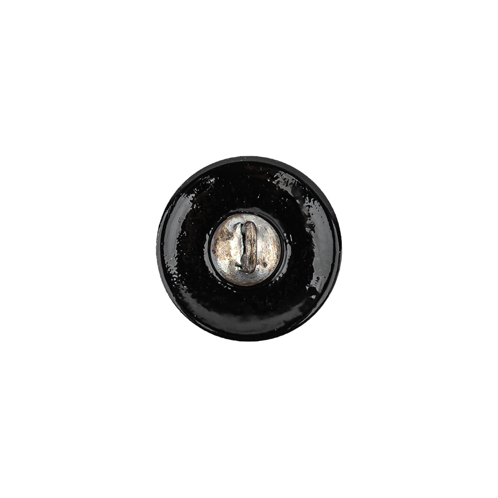 Vintage Blue Iris and Black Classical Shank Back Glass Button - 22L/14mm Detail Vintage Blue Iris and Black Classical Shank Back Glass Button - 22L/14mm Detail