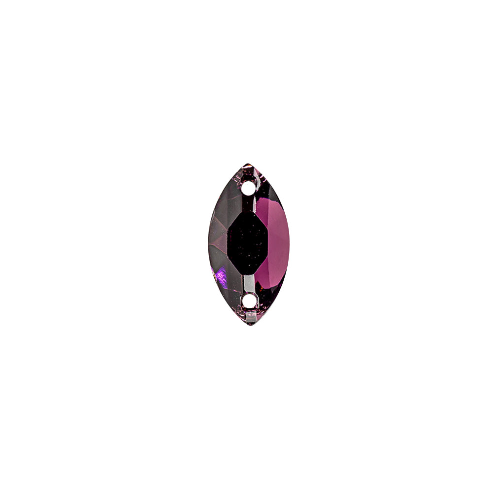 Vintage Swarovski Amethyst Marquis Cut Flat Back Sew-on Crystal Rhinestone - 0.25" x 0.5" Vintage Swarovski Amethyst Marquis Cut Flat Back Sew-on Crystal Rhinestone - 0.25" x 0.5"