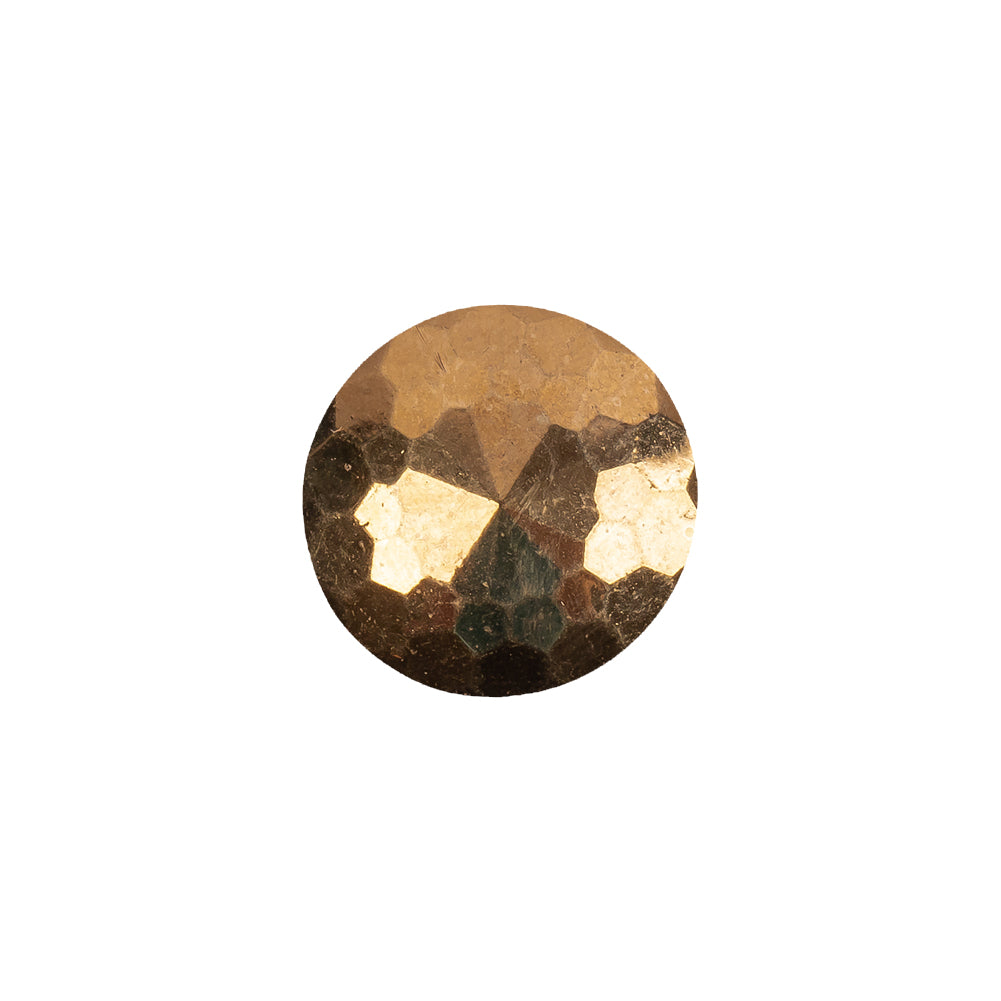 Vintage Gold Faceted Glass Shank Back Button - 24L/15mm Vintage Gold Faceted Glass Shank Back Button - 24L/15mm