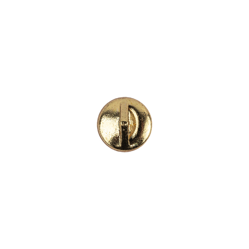 Vintage Swarovski Crystal AB Rhinestone and Gold Edged Self Back Button - 14L/9mm Detail Vintage Swarovski Crystal AB Rhinestone and Gold Edged Self Back Button - 14L/9mm Detail