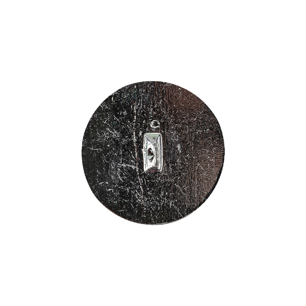 Vintage Silver Textured Shank Back Metal Button with Clustered Crystal Rhinestones - 32L/20mm Detail Vintage Silver Textured Shank Back Metal Button with Clustered Crystal Rhinestones - 32L/20mm Detail