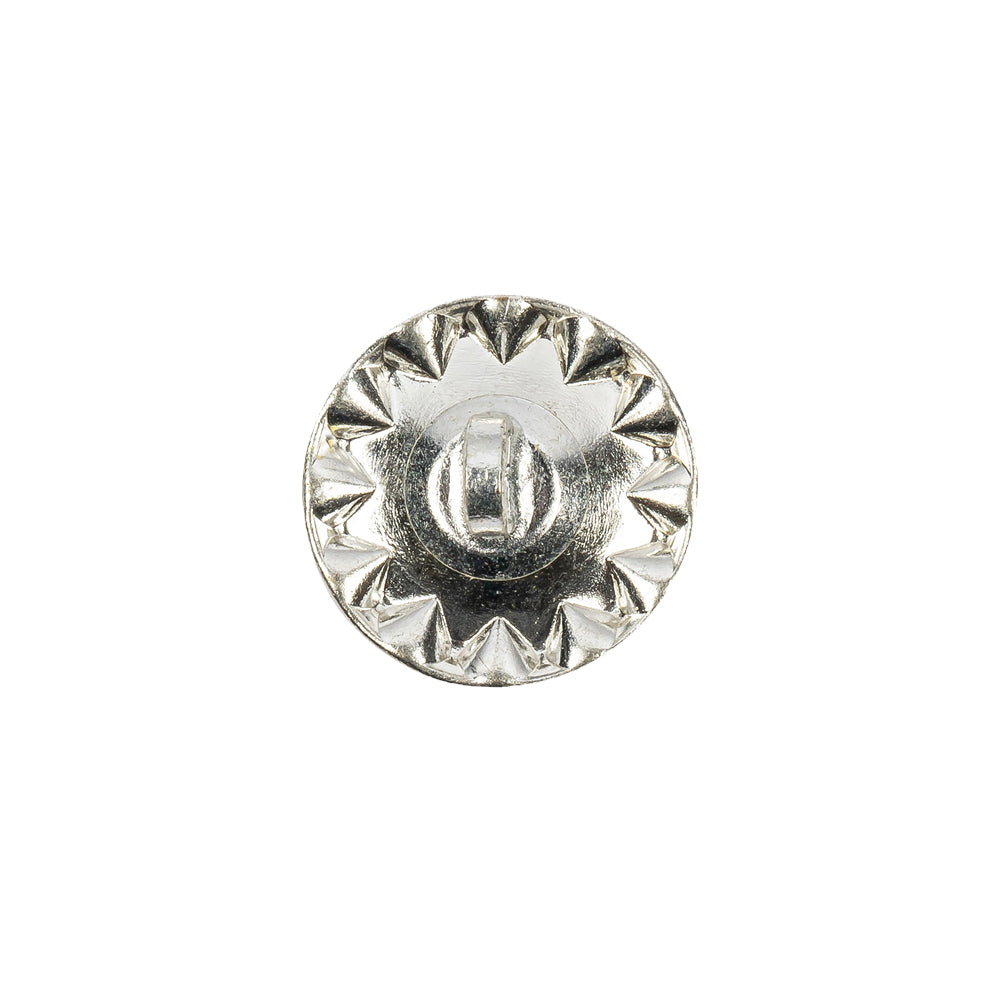 Vintage Crystal Rhinestones and Silver Metal Shank Back Button With No Center - 24L/15mm Detail Vintage Crystal Rhinestones and Silver Metal Shank Back Button With No Center - 24L/15mm Detail