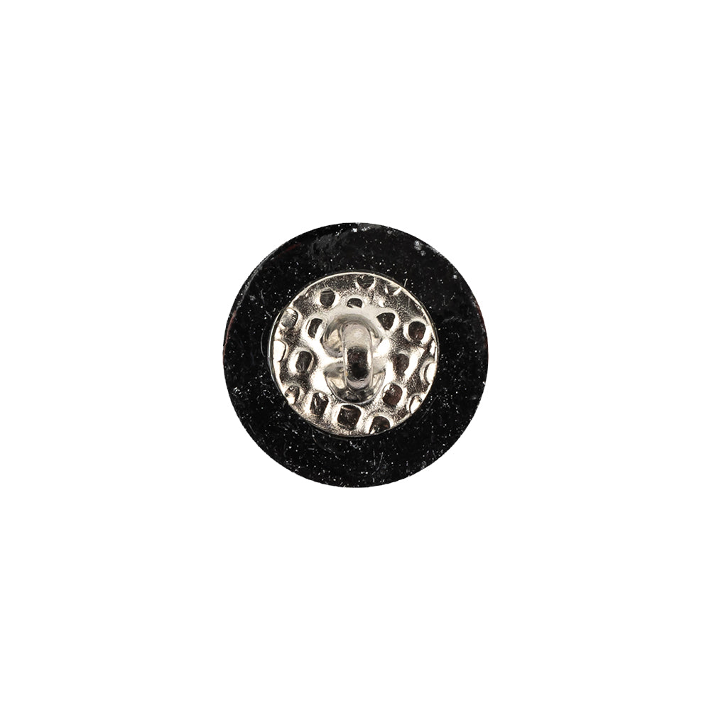 Vintage Swarovski Crystal Frosted Aluminum Foiled Dome-Shaped Shank Back Button - 22L/14mm Detail Vintage Swarovski Crystal Frosted Aluminum Foiled Dome-Shaped Shank Back Button - 22L/14mm Detail