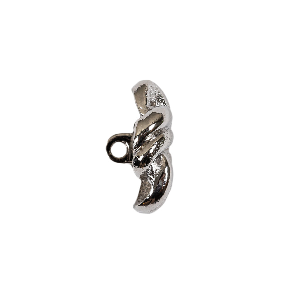 Vintage Silver Knot Shank Back Metal Button - 32L/20mm Folded Vintage Silver Knot Shank Back Metal Button - 32L/20mm Folded