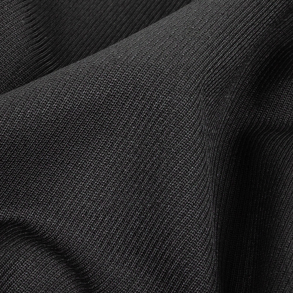 Black Stretch Wool Twill Detail Black Stretch Wool Twill Detail