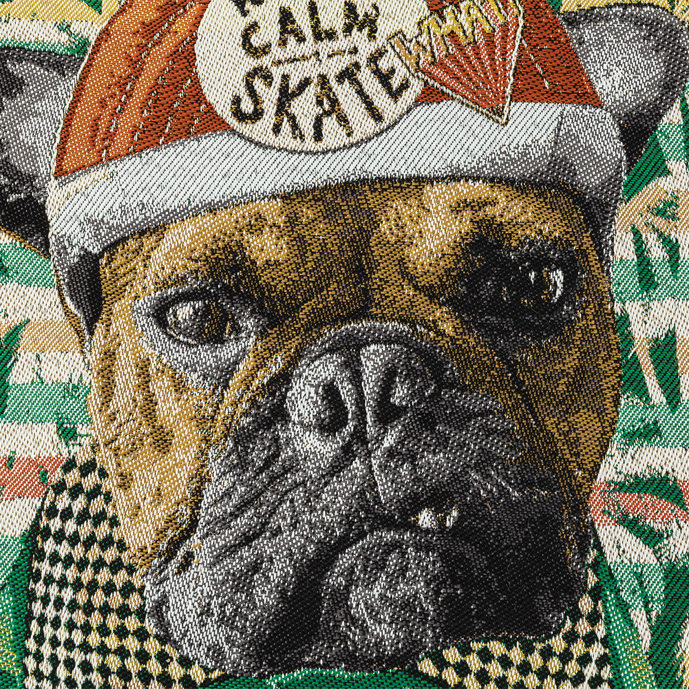 French Green Keep Calm Skater Oversized Square Patch - 18.875" Detail French Green Keep Calm Skater Oversized Square Patch - 18.875" Detail