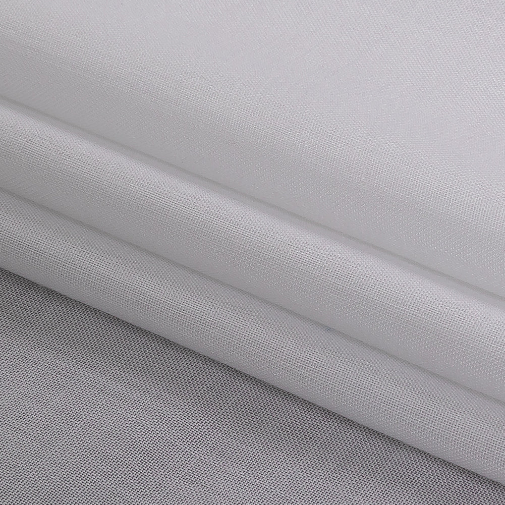 Boise White Lightweight Sustainable Rayon Challis - Folded Boise White Lightweight Sustainable Rayon Challis - Folded